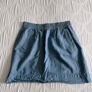 LOFT Chambray Mini Skirt